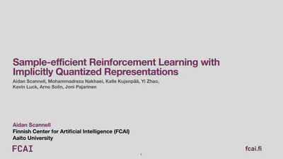 Nordic AI Meet & AI Day: Sample-efficient Reinforcement Learning with Implicitly Quantized Representations featured image