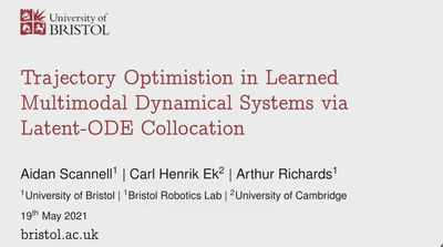 Trajectory Optimisation in Learned Multimodal Dynamical Systems via Latent-ODE Collocation featured image